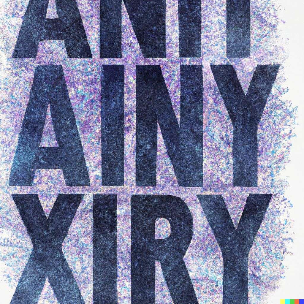 a representation of anxiety, covered in exploding crystals